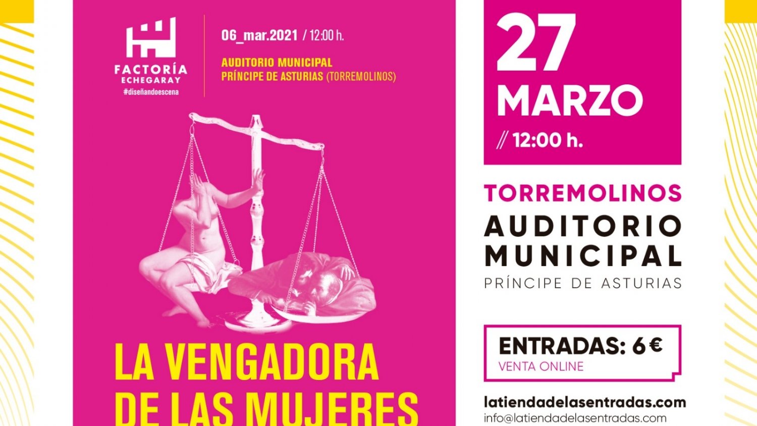 ‘La vengadora de las Mujeres’ pone el broche final al ciclo `Marzo, el mes del teatro´ de Torremolinos
