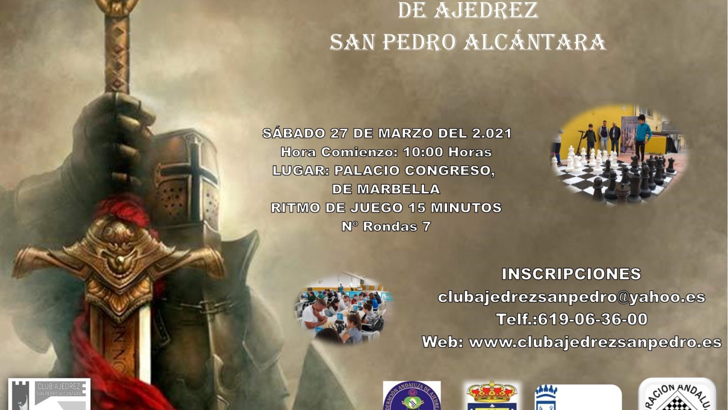 El XV Torneo de Ajedrez de Semana Santa San Pedro de Alcántara se celebra en Marbella