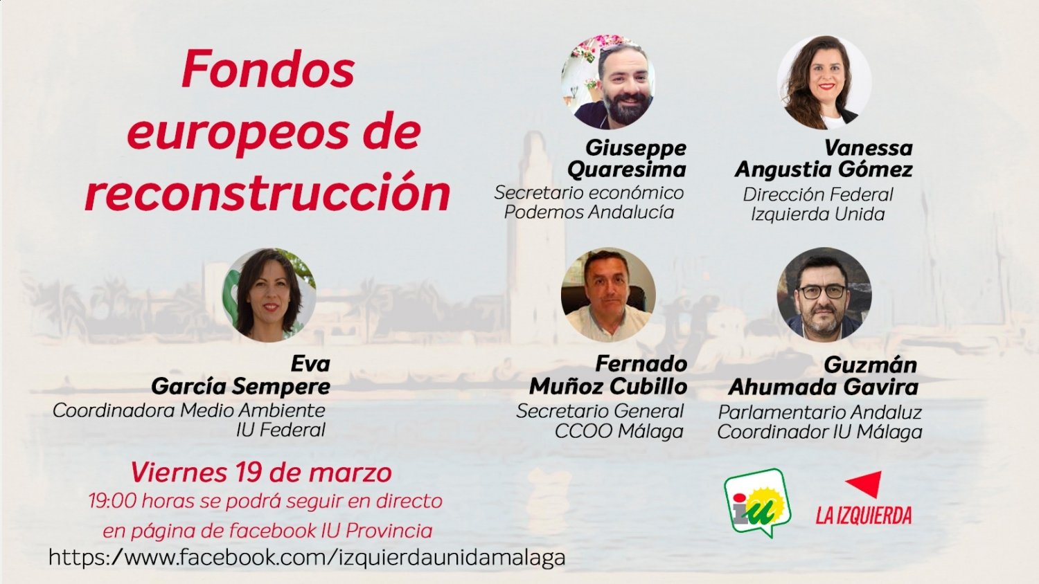 IU organiza una jornada virtual sobre los Fondos Europeos de Reconstrucción