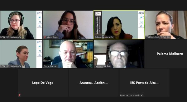 María Casado mantiene un encuentro virtual con los alumnos de la Prensa en mi Mochila de Málaga