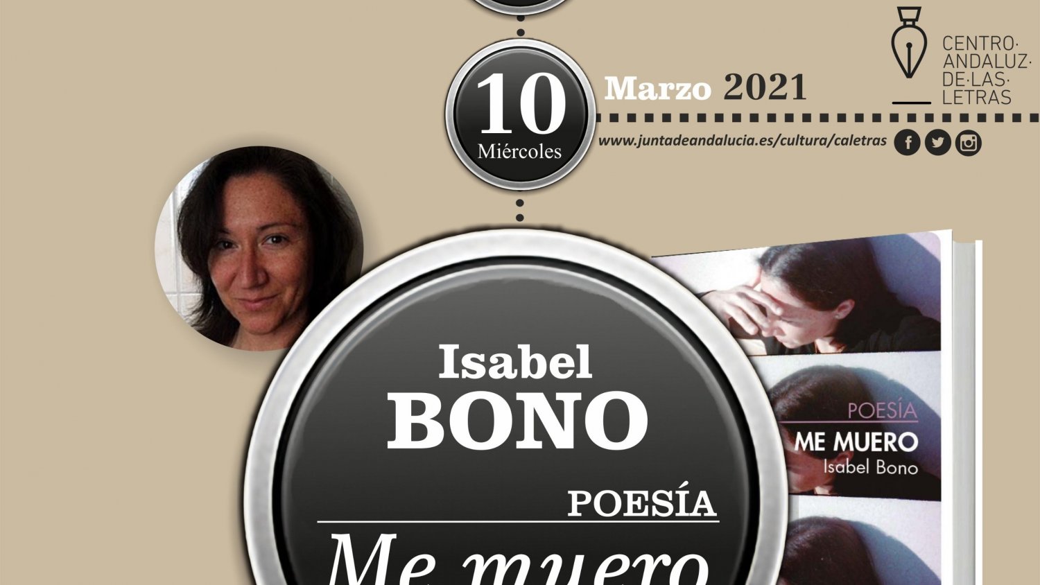 El Centro Andaluz de las Letras presenta el nuevo poemario de Isabel Bono en Málaga