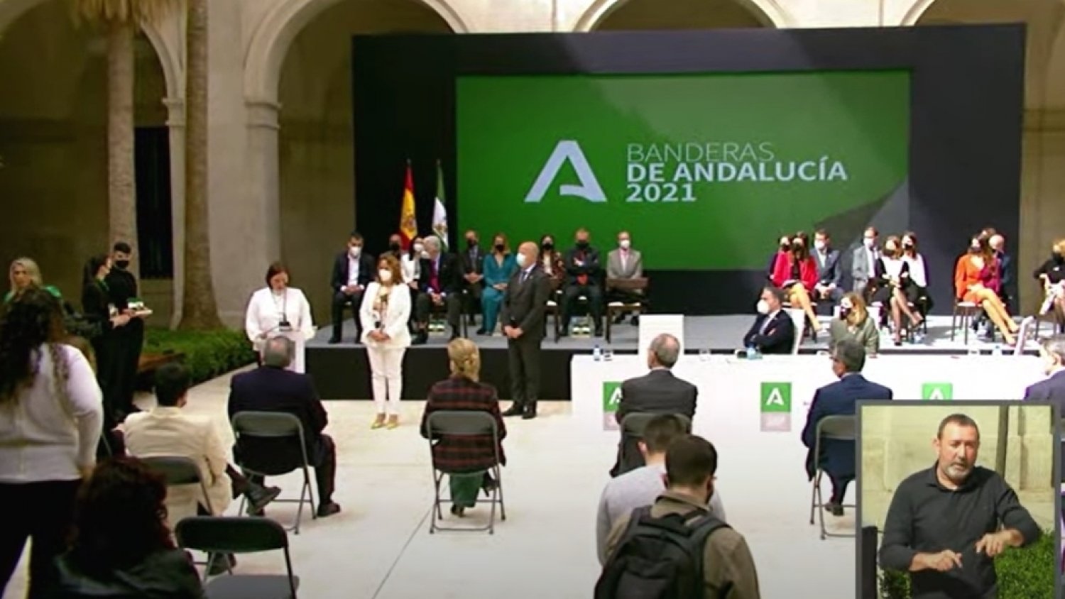 Entrega de los galardones a los premiados con la “Bandera de Andalucía” de 2021 en Málaga