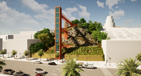 Torremolinos avanza en el ascensor panorámico entre el Parque de la Batería y Carlota Alessandri