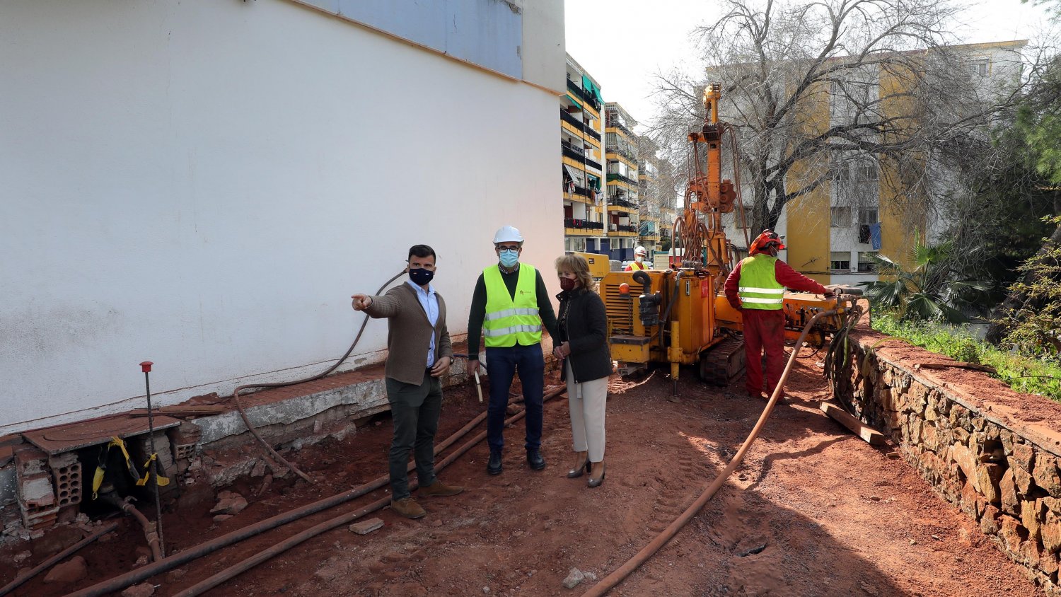 El Ayuntamiento de Marbella ejecuta obras de estabilización del terreno de la calle Boquerón