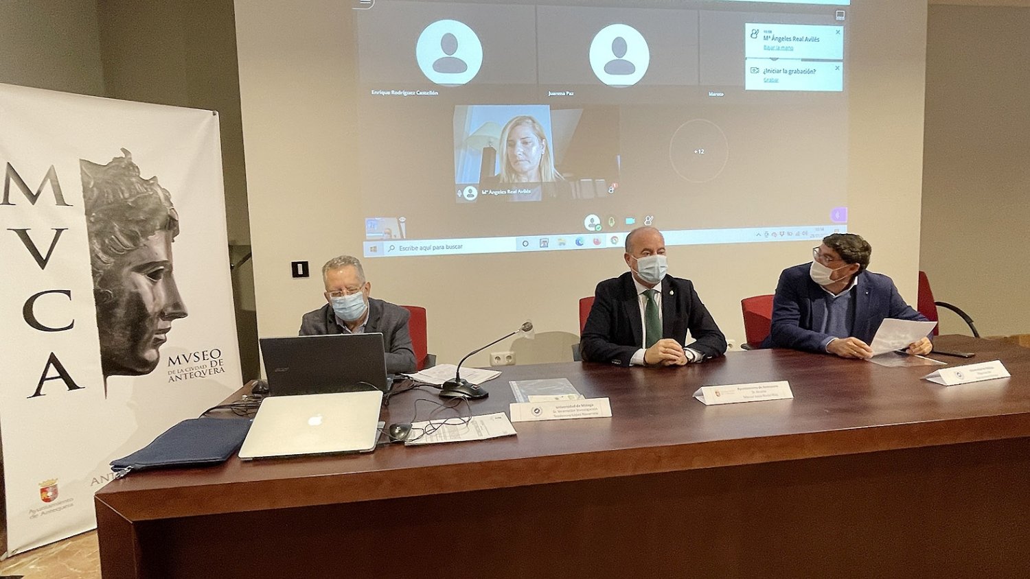 El Alcalde de Antequera inaugura en el MVCA unas jornadas telemáticas de la UMA sobre ganadería
