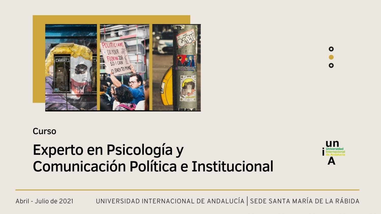 La UNIA lanza un curso online de Experto en Psicología y Comunicación Política e Institucional