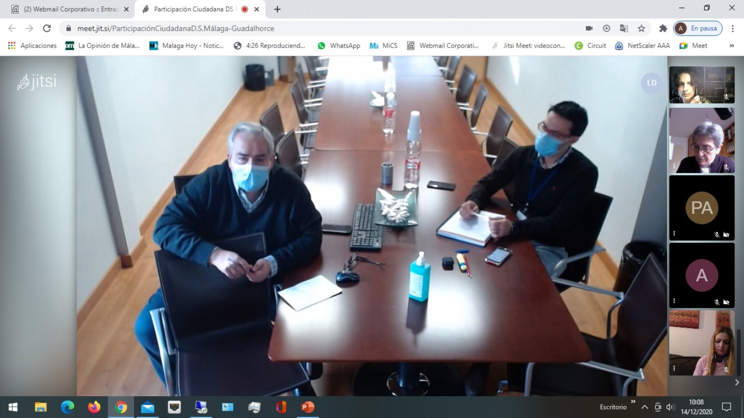 La Comisión de Participación Ciudadana del Distrito Málaga Guadalhorce celebra su reunión anual online