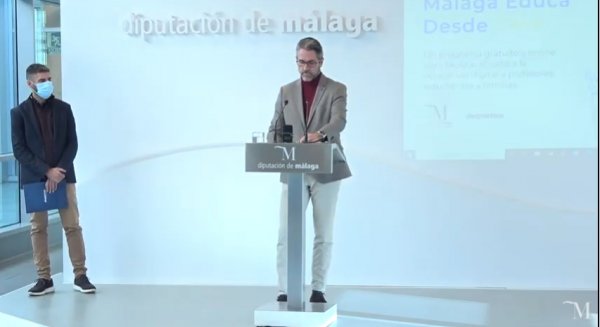 Diputación presenta el programa 'Málaga Educa Desde Casa' para facilitar la docencia online a los malagueños