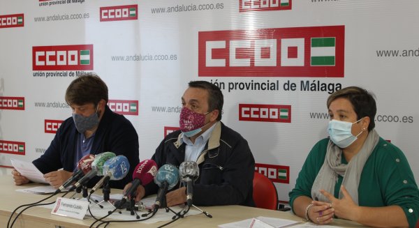 CCOO pide al Ayuntamiento de Málaga que actúe ante las cifras de siniestralidad laboral de 2020