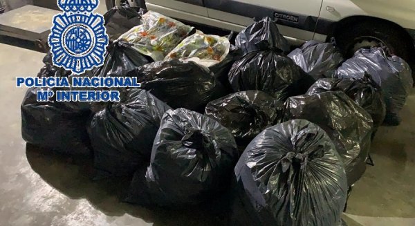 Policía Nacional detiene en Fuengirola a un hombre que tenía 77 kilogramos de marihuana en su furgoneta