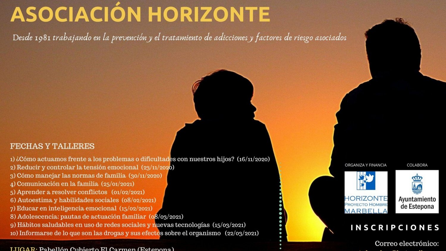 Estepona y Horizonte-Proyecto Hombre ofrecen orientación familiar con el programa Escuelas de Familias