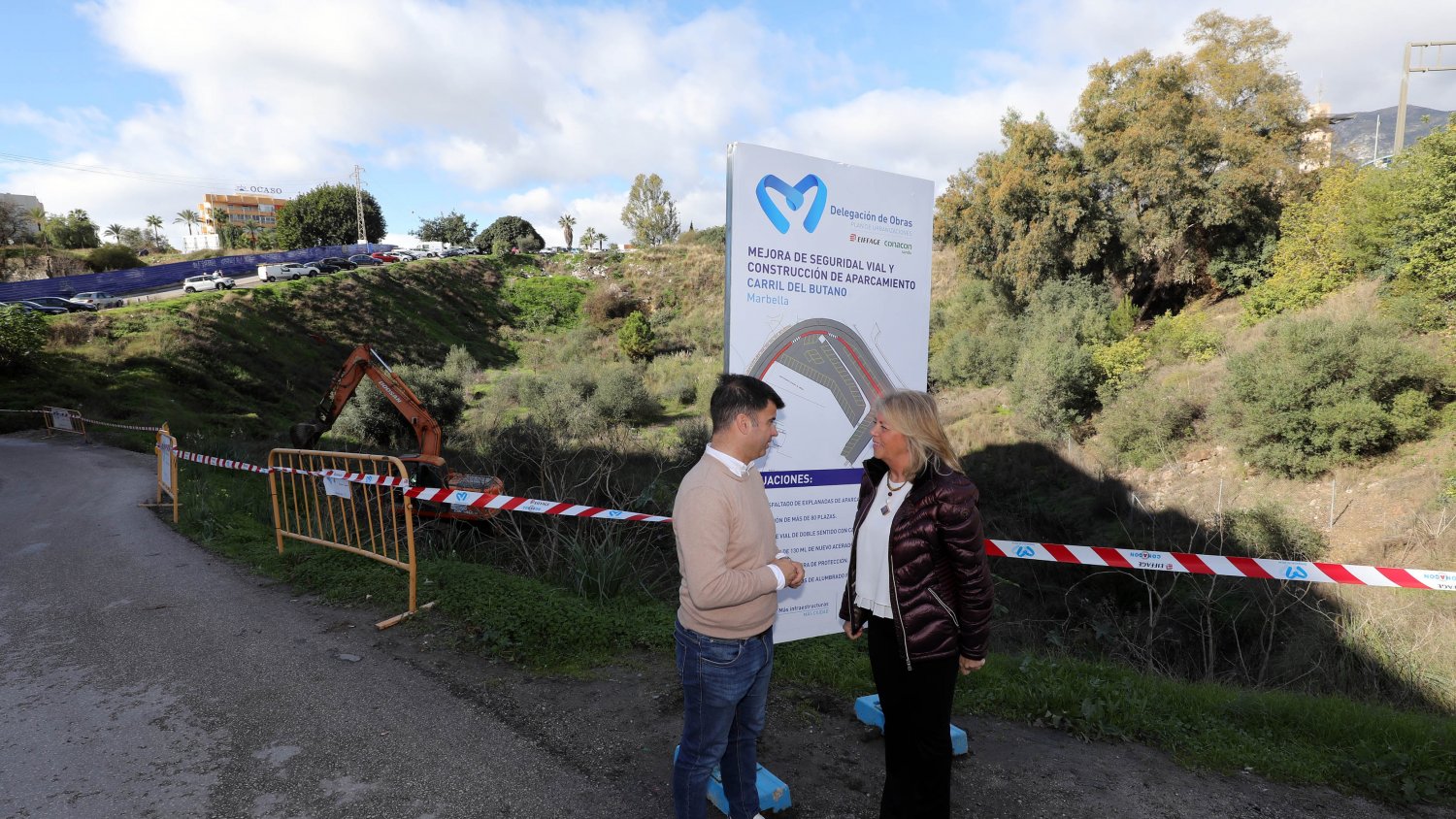Marbella inicia los trabajos de mejora y reordenación del tráfico en el Carril del Butano