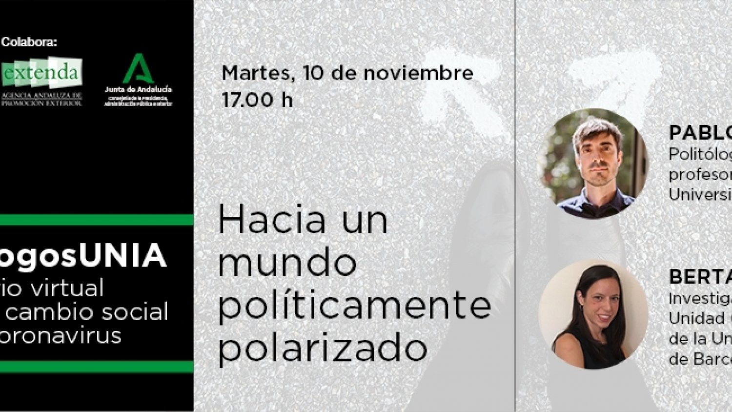 Pablo Simón y Berta Batet inauguran la segunda temporada de #DiálogosUNIA