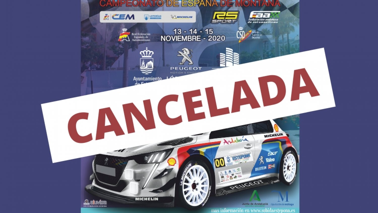 El Ayuntamiento de Estepona suspende el IV Campeonato Nacional de Automovilismo de Montaña