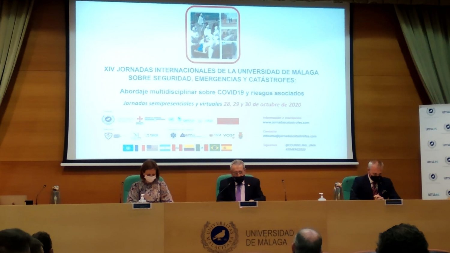 El rector de la UMA presenta las XIV Jornadas sobre seguridad, emergencias y catástrofes