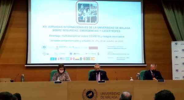 El rector de la UMA presenta las XIV Jornadas sobre seguridad, emergencias y catástrofes