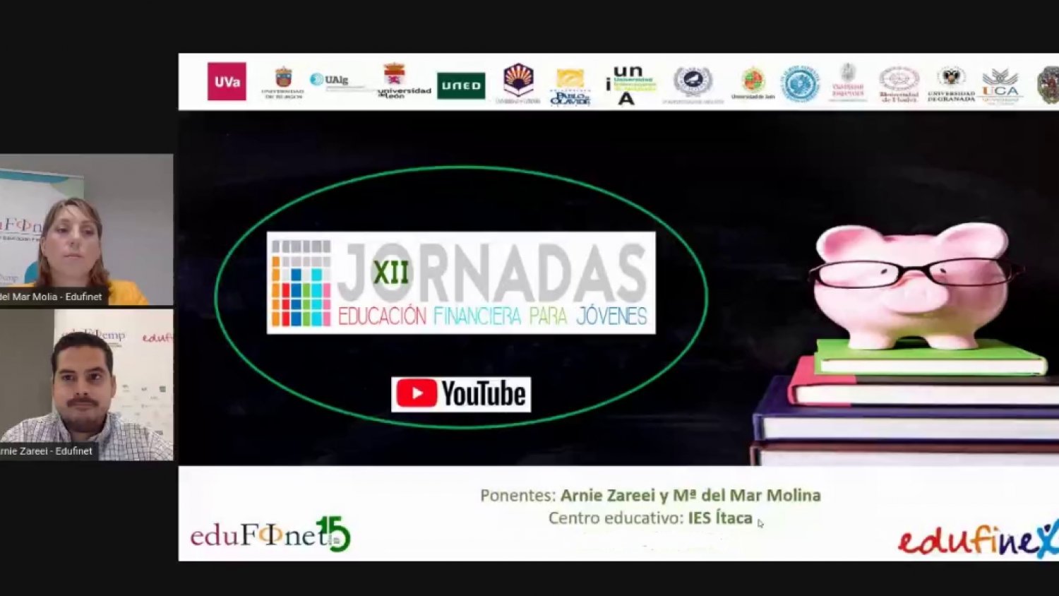 El Proyecto Edufinet de Unicaja inicia online las XII Jornadas de Educación Financiera para Jóvenes