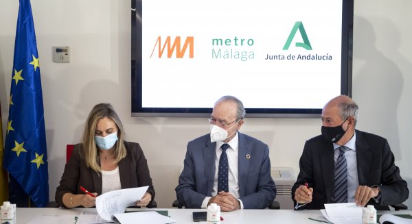La Junta y Metro de Málaga firman la modificación del contrato para culminar la terminación de la red