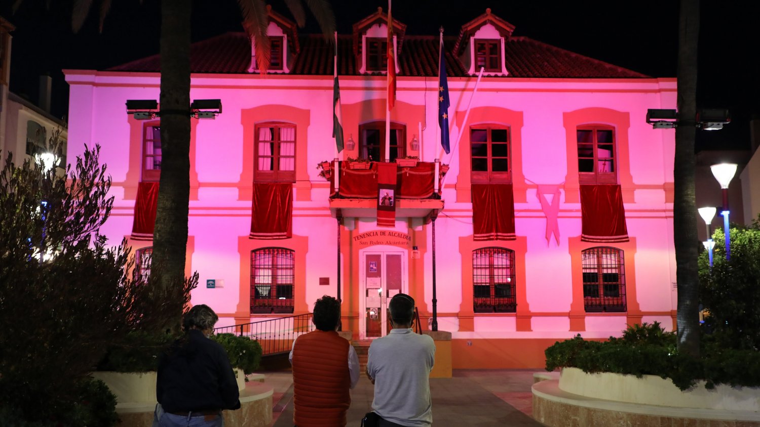 San Pedro Alcántara pone en valor sus edificios emblemáticos con la instalación de iluminación ornamental
