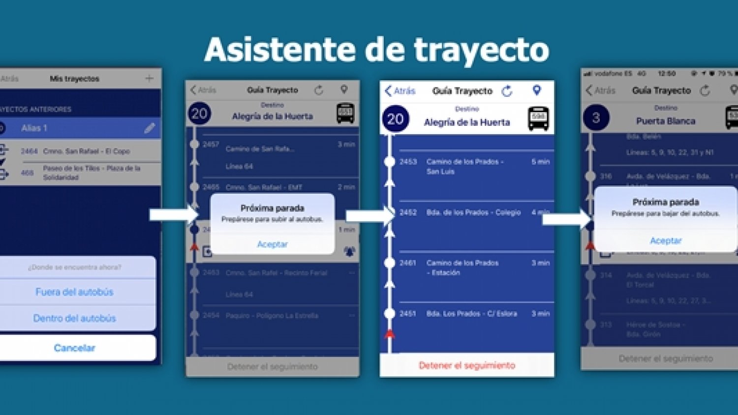 La EMT incorpora en su App un asistente de viaje que guía al usuario durante todo el trayecto