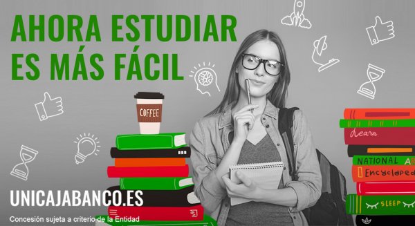 Unicaja Banco facilita el pago de la matrícula y anticipa las becas con préstamos a un interés del 0%