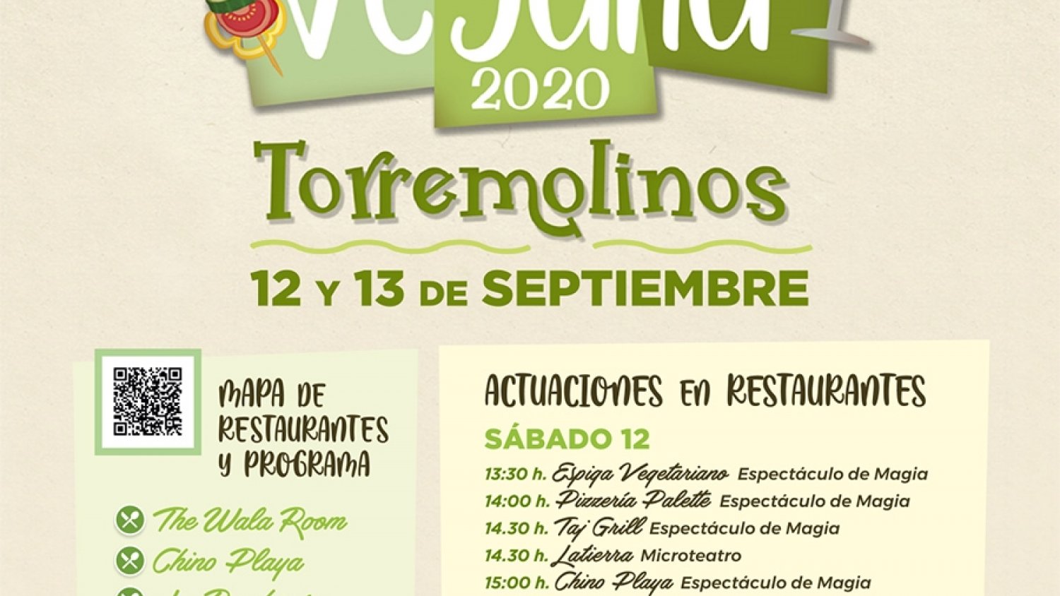 Torremolinos organiza el 12 y 13 de septiembre la I Feria de la Tapa Vegana