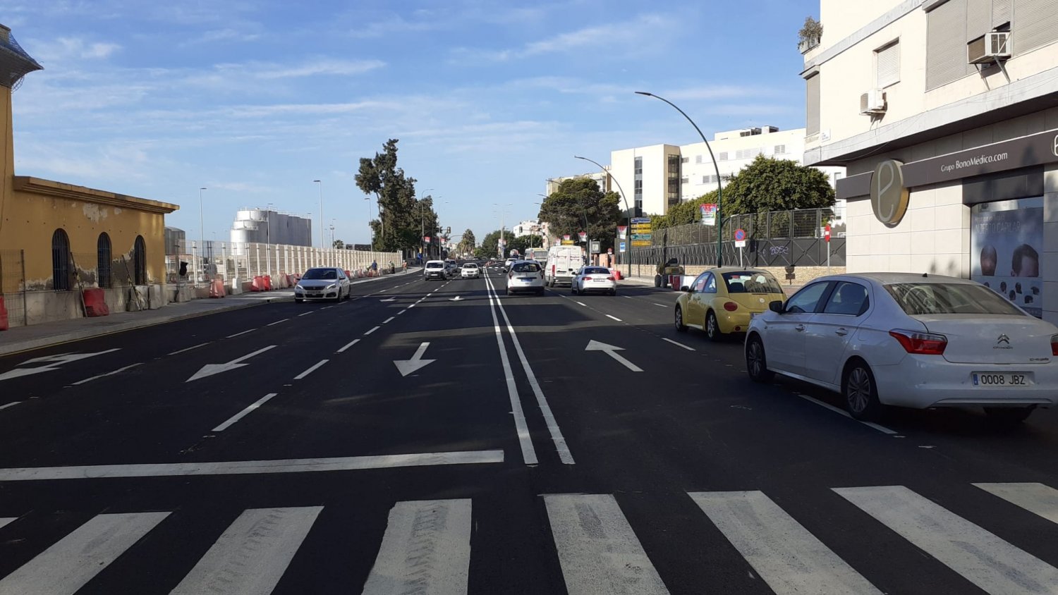La Junta restituye el tráfico de los desvíos por las obras del Metro de Málaga en Muelle Heredia
