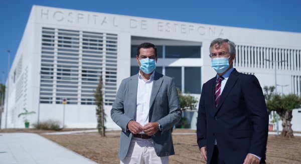 Moreno anuncia que el nuevo Hospital de Estepona abre sus primeras consultas en menos de seis meses