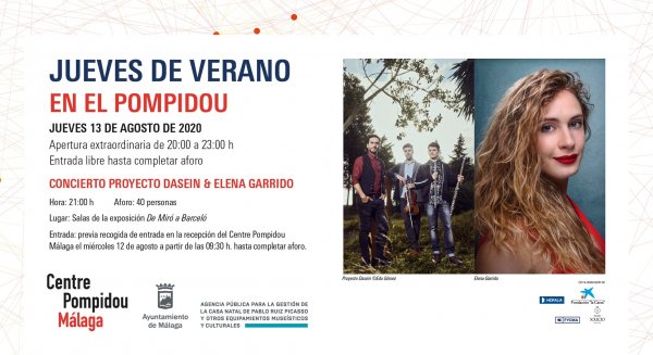 El ciclo ‘Jueves de Verano’ finaliza con el concierto de Proyecto Dasein & Elena Garrido