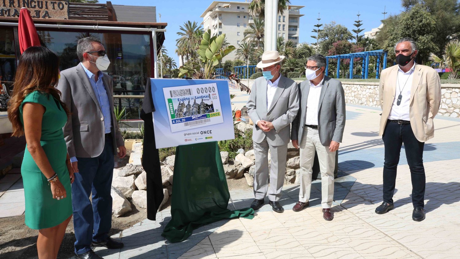 Diputación de Málaga anuncia que la ONCE dedica su cupón del próximo sábado al espeto de sardinas