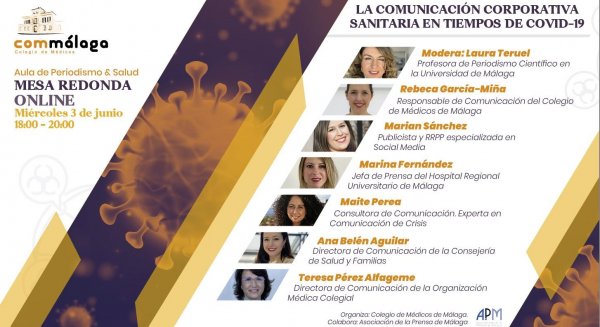 La APM y el Colegio de Médicos analizan este miércoles la comunicación corporativa en tiempos de COVID-19