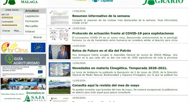 ASAJA Málaga pone en marcha una plataforma de formación virtual dirigida al sector primario