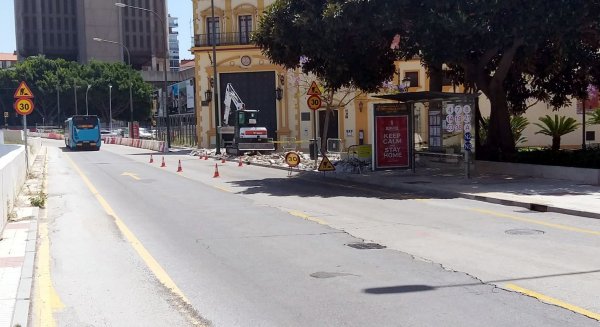 Las obras de reurbanización del Metro de Málaga llegan a la Plaza Enrique Navarro