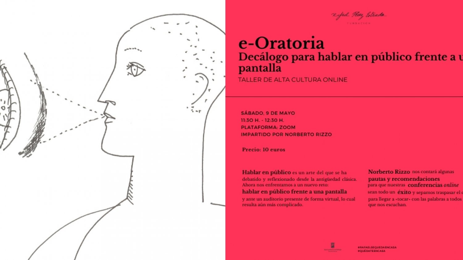 La Fundación Rafael Pérez Estrada imparte un taller online de oratoria especializado en videoconferencias