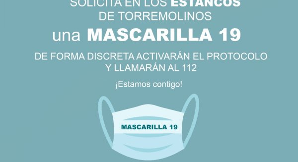 Los estancos de Torremolinos se suman a la iniciativa 'Mascarilla 19' para prevenir la violencia de género