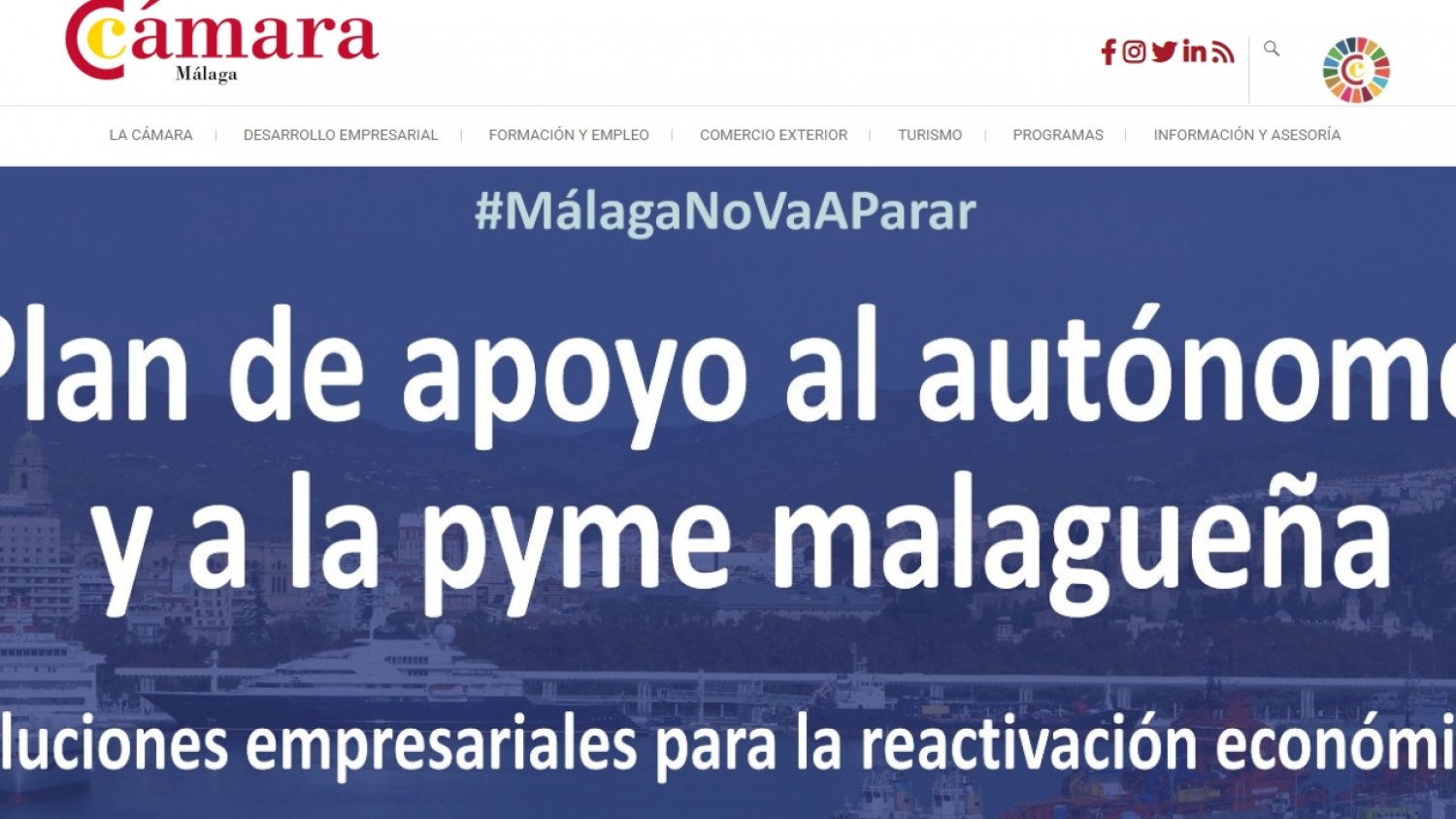 La Cámara de Comercio de Málaga inicia mañana un ciclo de ocho seminarios gratuitos on-line