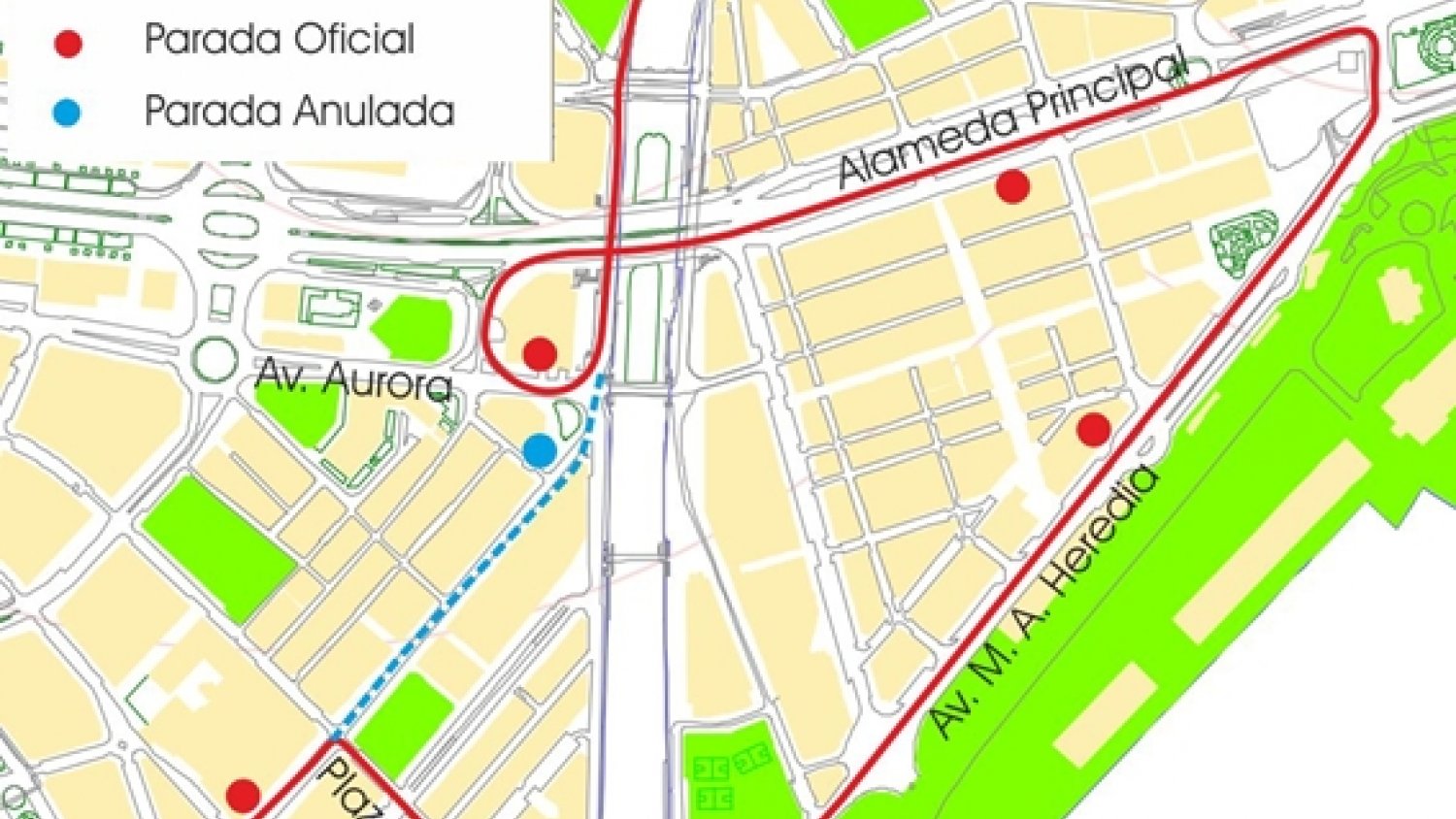 La línea 20 de la EMT extiende su recorrido hasta La Alameda principal en sentido de Los Prados