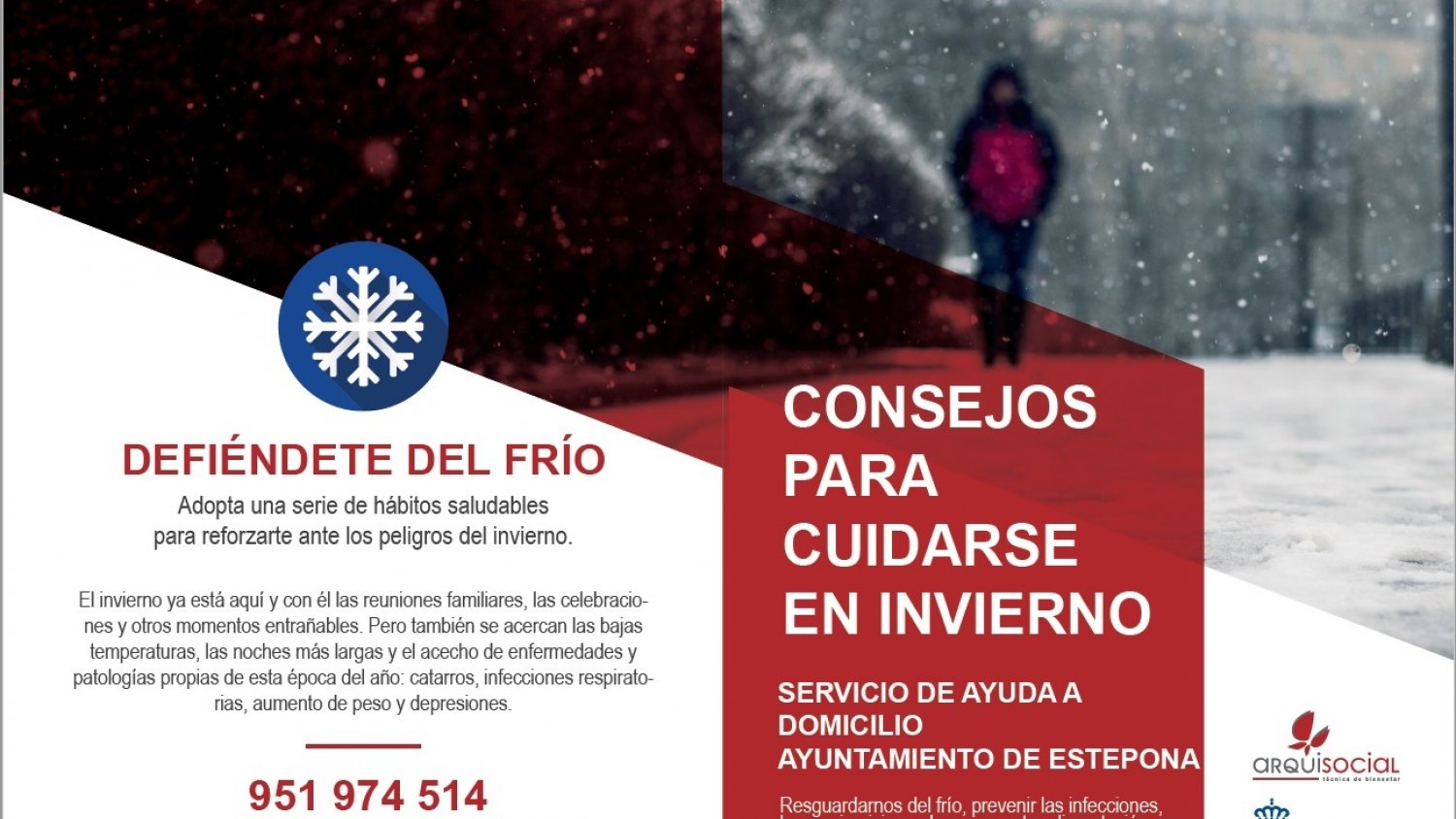 Estepona pone en marcha una campaña informativa sobre el frío para personas dependientes