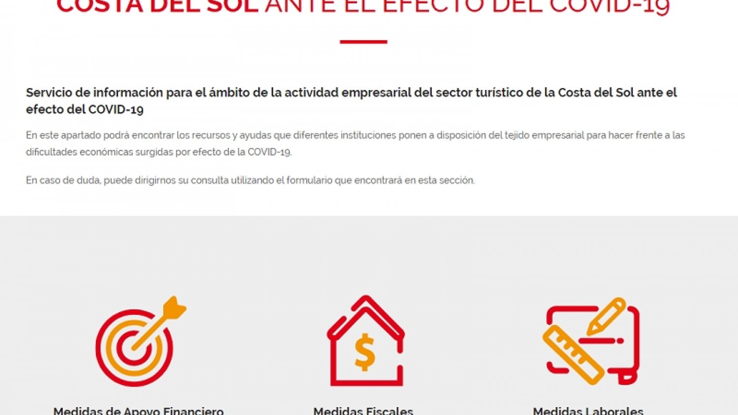 Turismo Costa del Sol crea una oficina virtual para informar al sector sobre ayudas de la Junta y Estado