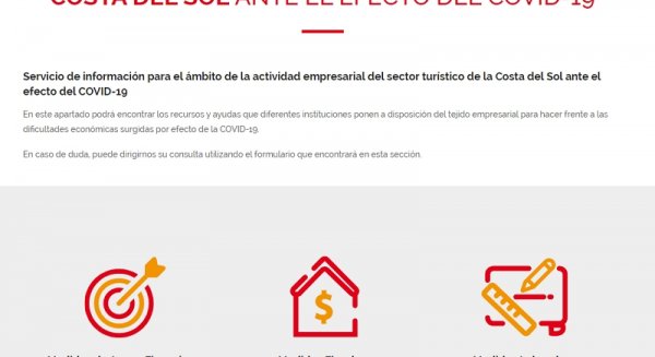 Turismo Costa del Sol crea una oficina virtual para informar al sector sobre ayudas de la Junta y Estado