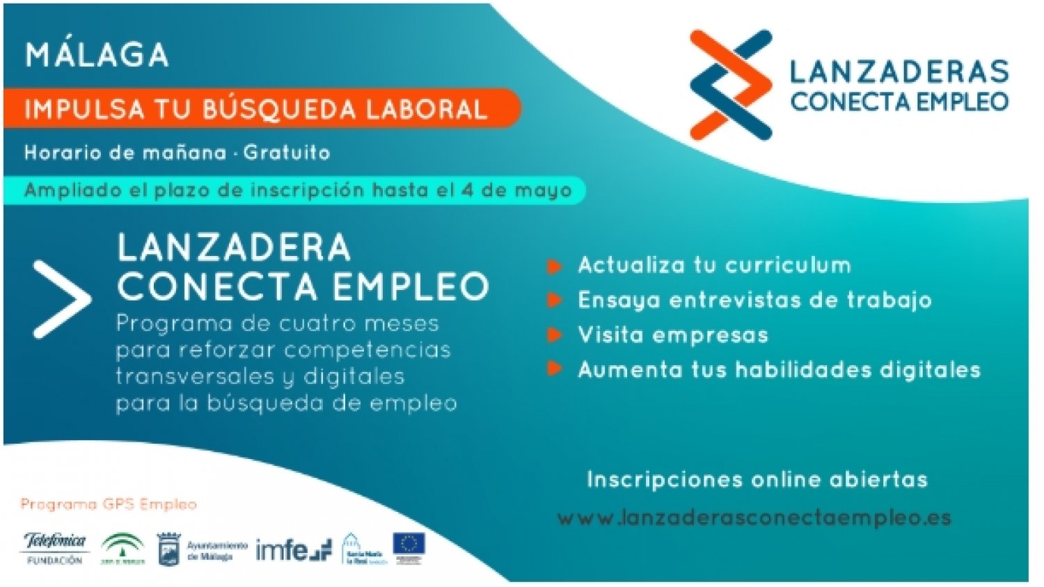 El inicio de la “Lanzadera Conecta Empleo” de Málaga se pospone a finales de mayo por la crisis del Covid-19