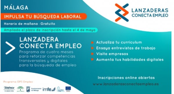 El inicio de la “Lanzadera Conecta Empleo” de Málaga se pospone a finales de mayo por la crisis del Covid-19