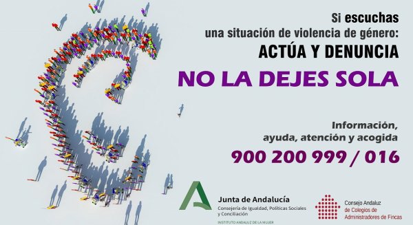 El IAM lanzan una campaña contra la violencia machista dirigida a las comunidades de vecinos