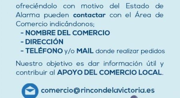 Rincón de la Victoria elabora una lista con los establecimientos que ofrecen servicio a domicilio
