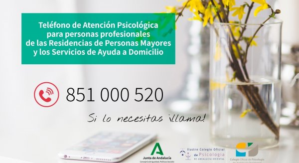Igualdad y psicólogos ponen en marcha un teléfono de atención para profesionales de ayuda a domicilio y residencias