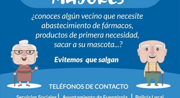 Fuengirola trabaja para atender a las personas mayores que viven solas durante el Estado de Alarma