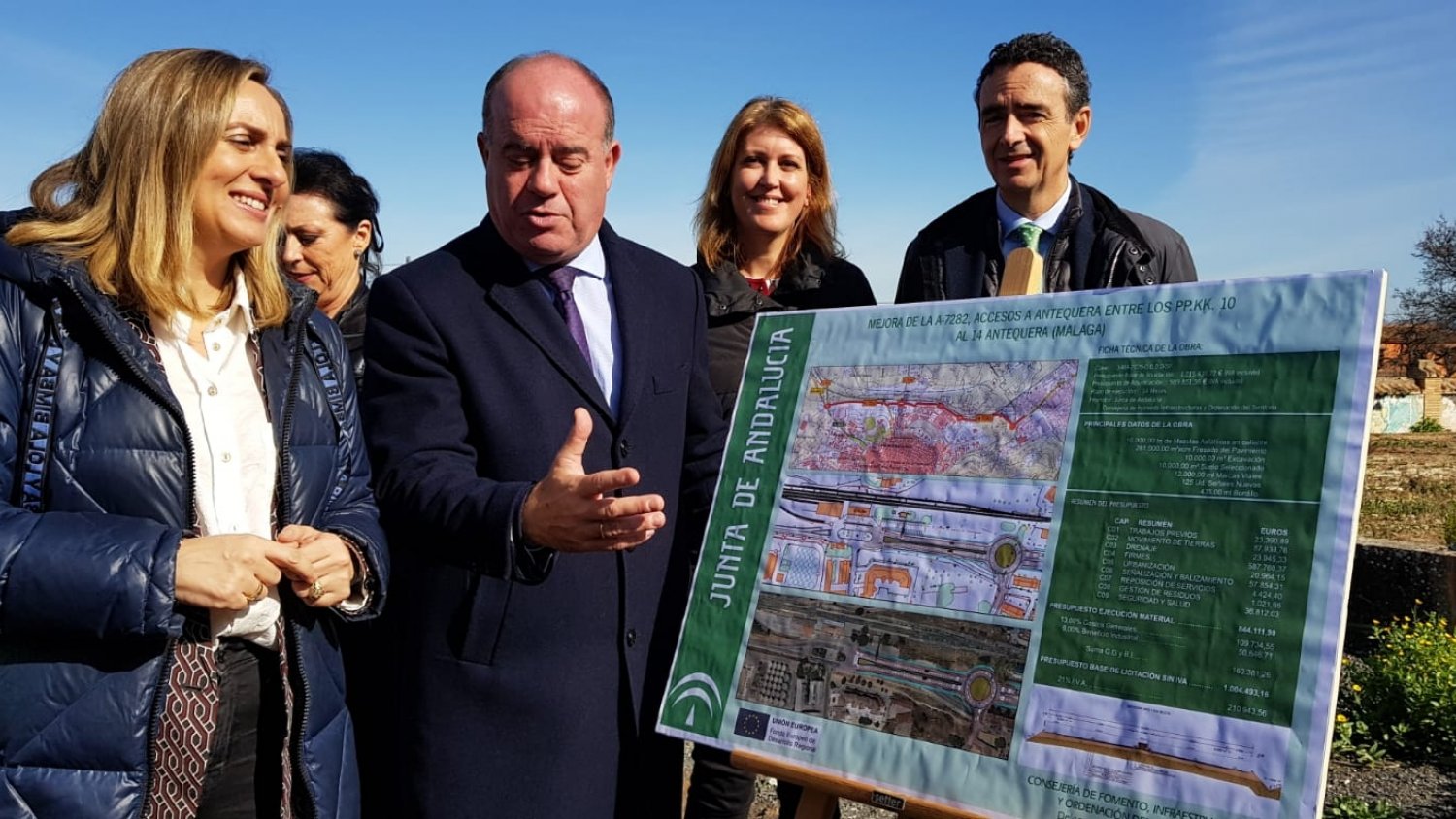 Fomento inicia las obras de mejora del acceso a Antequera desde la A-7282