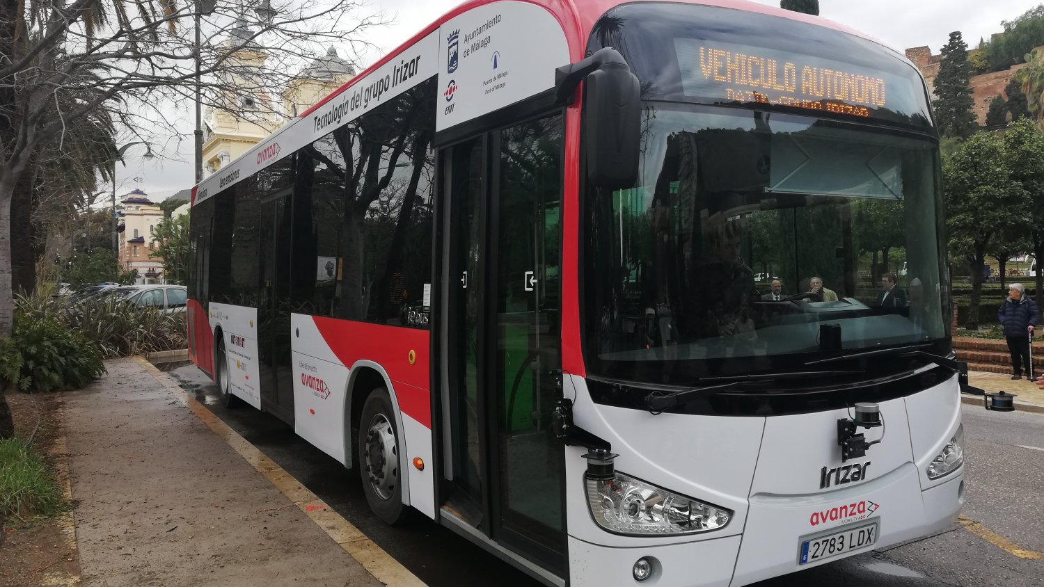 Málaga pondrá a circular un autobús urbano sin conductor desde la Estación Marítima hasta el Parque