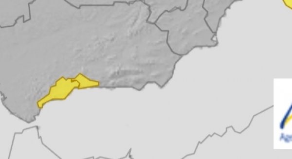 La Aemet activa hasta mañana el aviso amarillo por fuentes lluvias en Málaga