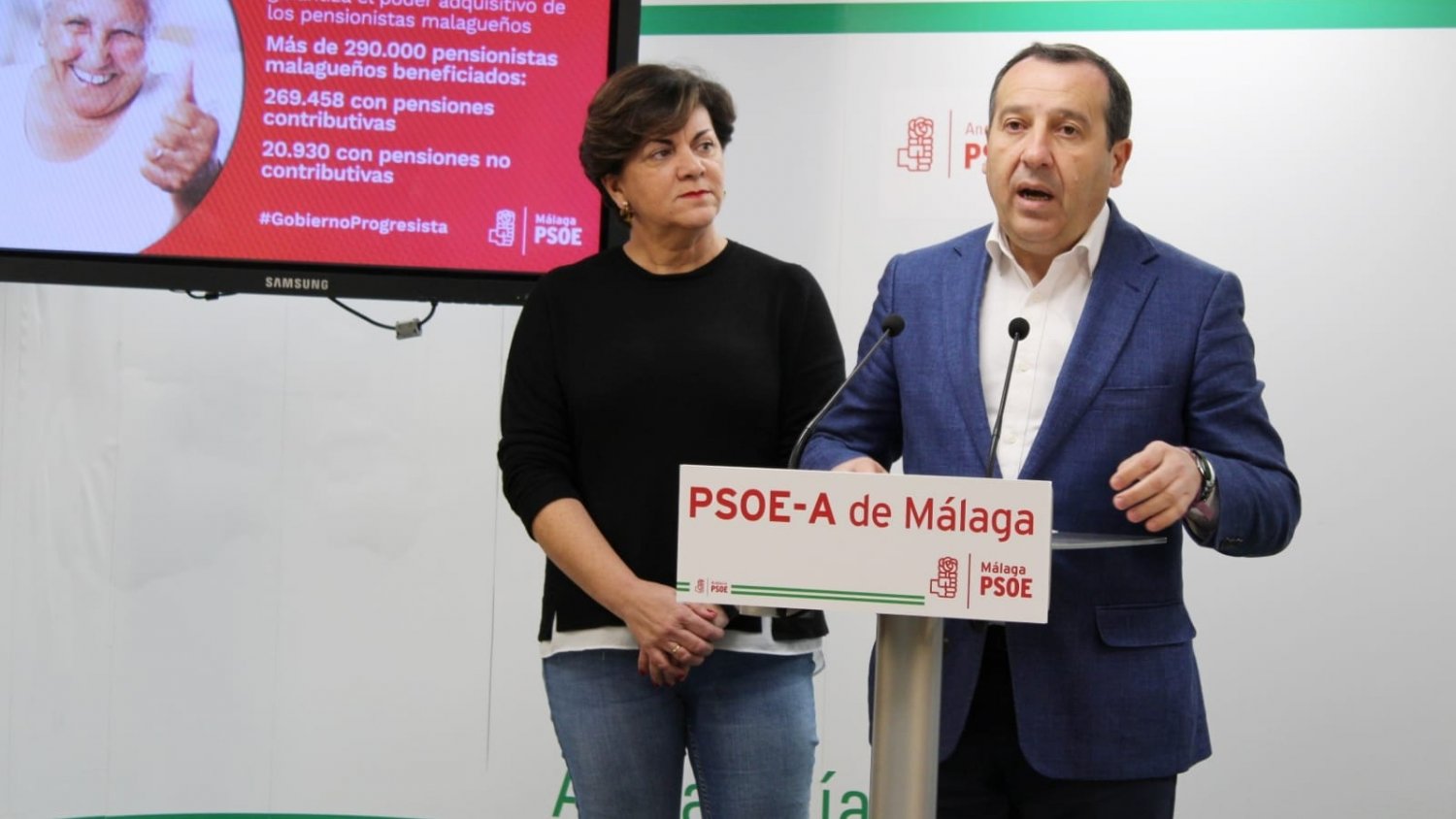 El PSOE asegura que más de 290.000 personas se beneficiarán en Málaga de la subida de las pensiones